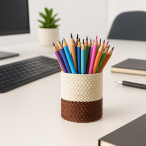 pot à stylos tressé